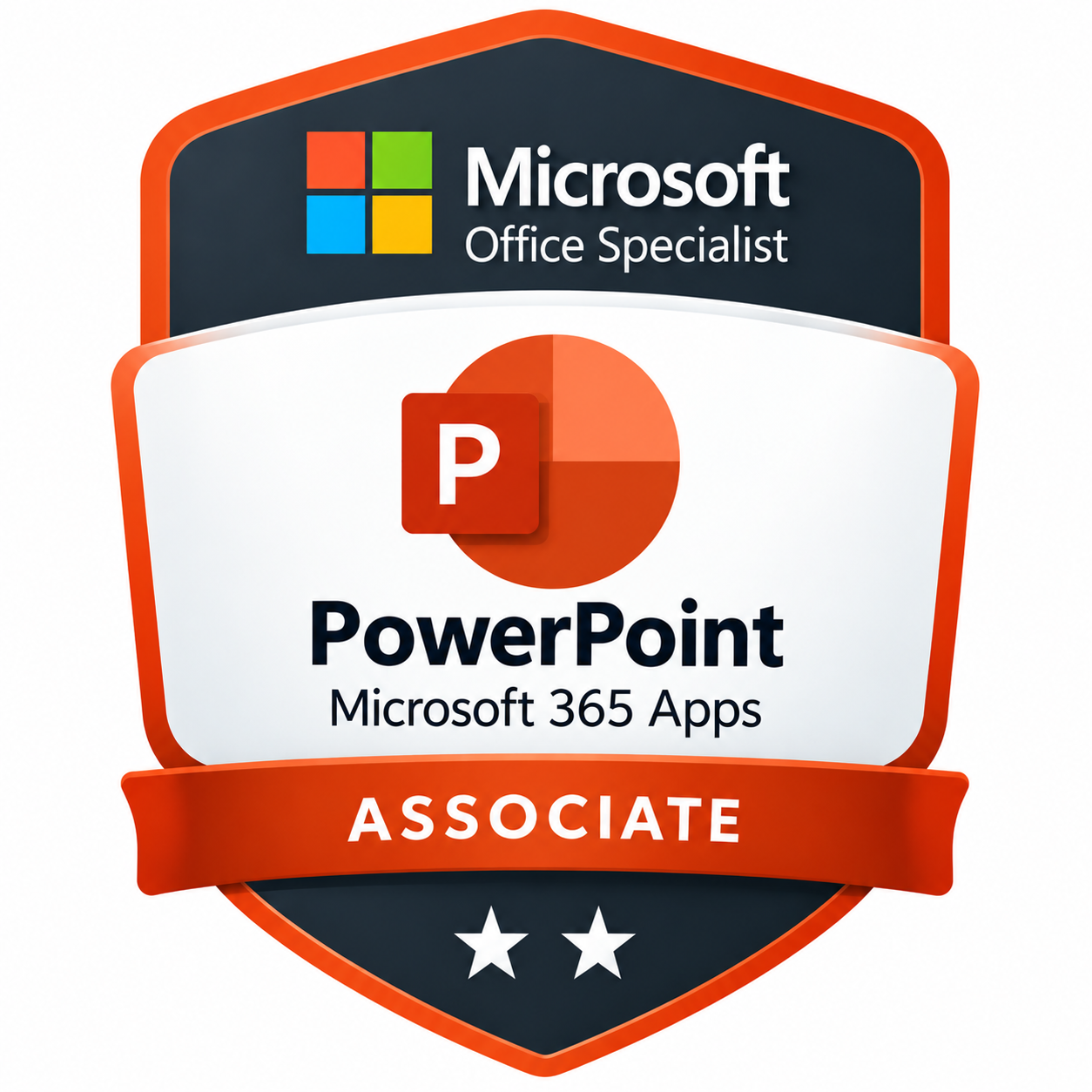 Microsoft Office Specialist PowerPoint Associate Microsoft Apps badge